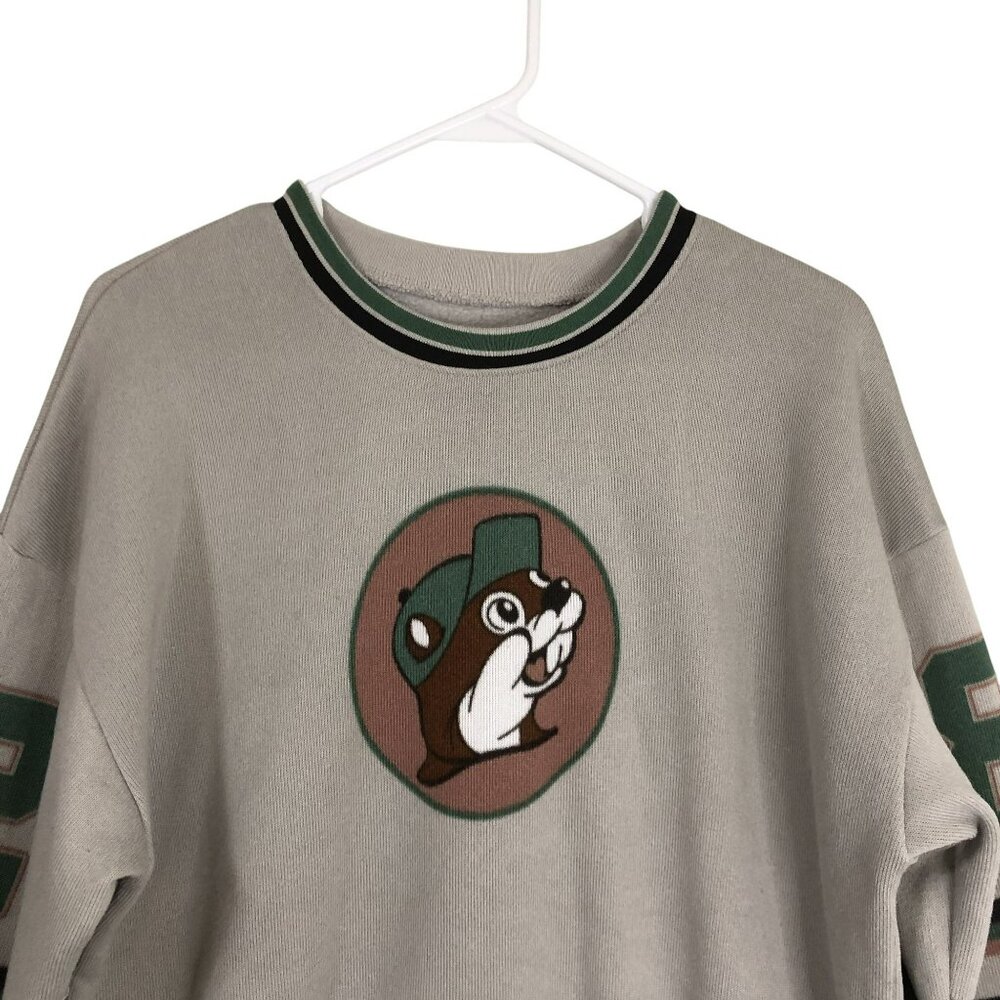 Buc-ees Sweatshirt Beaver Logo & 82 Design Crewneck Mens Size M - Picture 3 of 8